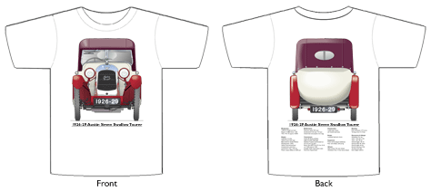 Austin Seven Swallow 1926-29 T-shirt Front & Back